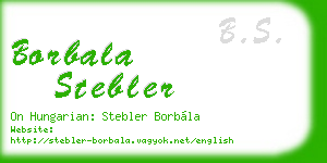 borbala stebler business card